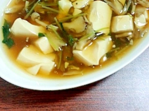 豆腐のきのこあんかけ